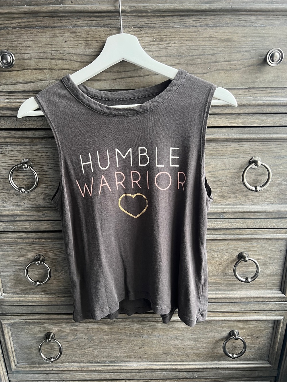 Chaser “Humble Warrior” Tank with Gold Heart Graphic